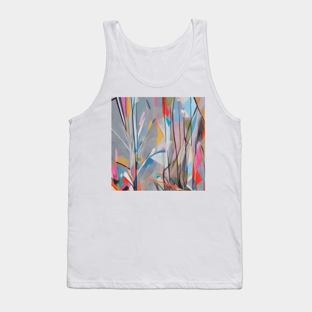 Wild Grass Abstract Tank Top by DANAROPER